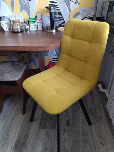 Стул на металлокаркасе Чилли синяя ткань / белый фото покупателя 475