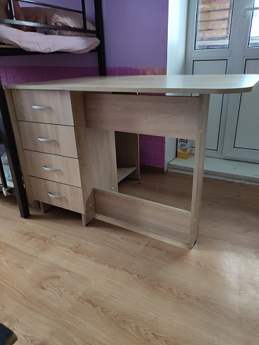 Стол-книжка Глория 606 М с ящиками дуб сонома фото покупателя 12