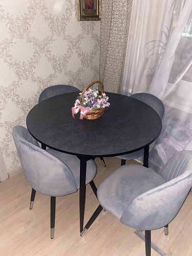 Стул на металлокаркасе Gabi 1 dark gray / black фото покупателя 466