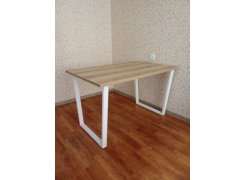 Деревянный стол Барон О 180 х 90 белая пленка шагрень / черный фото покупателя 67