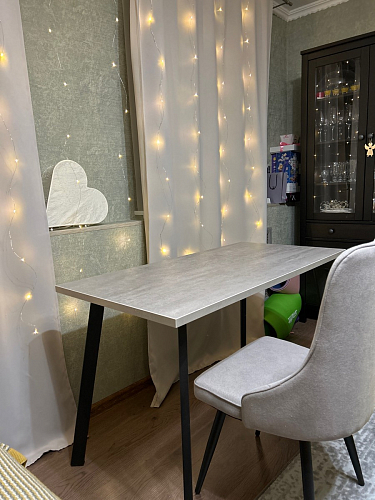 Стол Тринити Лофт 120 32 мм дуб галифакс табако / черный матовый фото покупателя 273