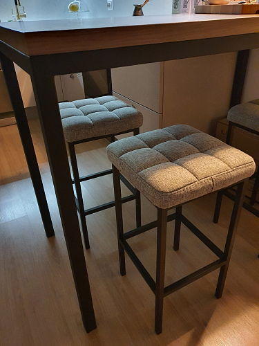 Барный стул Лофт микровелюр катания блэк / черный матовый фото покупателя 149