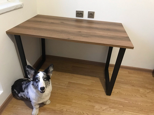 Деревянный стол Лота Лофт 120х75 белый матовый / дуб крафт золотой фото покупателя 598