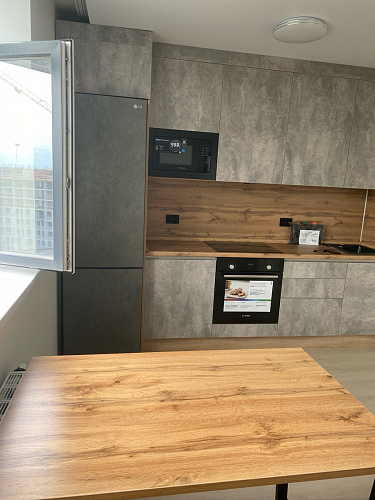 Стол Лота Лофт 140 25 мм черный матовый / бетон фото покупателя 817