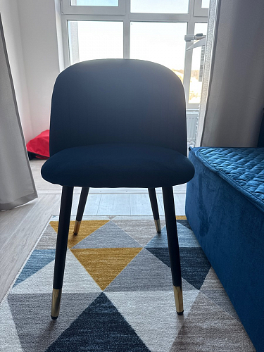 Стул на металлокаркасе Gabi dark beige / black / silver фото покупателя 547