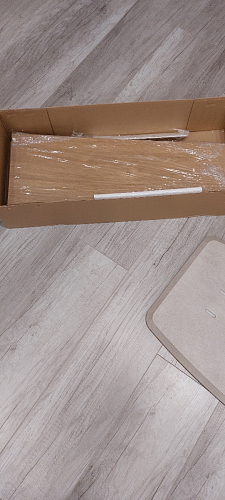 Стол на тумбе Петир 120(160)х80х75 серый / орех кантри фото покупателя 9