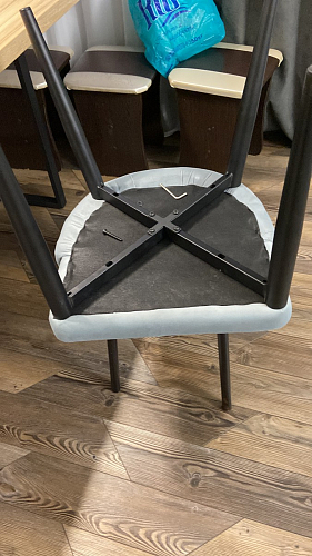 Стул на металлокаркасе Kora light blue / white фото покупателя 325