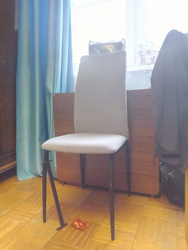 Стул на металлокаркасе Tod light blue / yellow / black фото покупателя 65