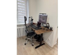 Компьютерный стол Маркос 140х80 зеленый / черный фото покупателя 37