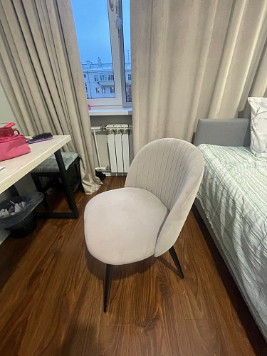 Стул на металлокаркасе Gabi 1 light blue / black / gold фото покупателя 91