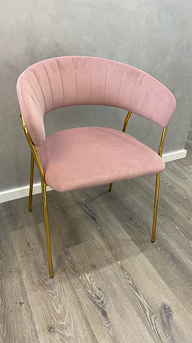 Стул на металлокаркасе Kamelia голубой / голубой / золотой фото покупателя 78