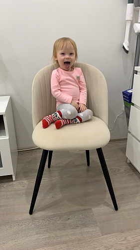 Стул на металлокаркасе Gabi 1 light purple / black фото покупателя 924