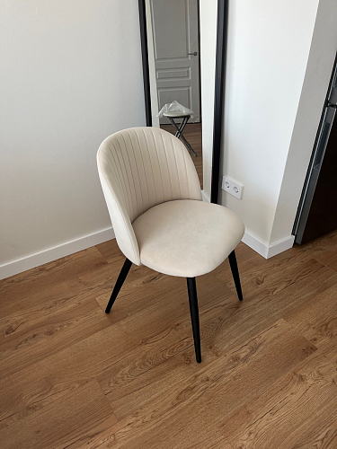 Стул на металлокаркасе Gabi 1 light blue / black / gold фото покупателя 451