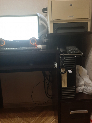 Стол компьютерный Джаз-24 правый белый фото покупателя 176