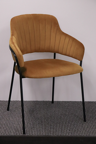 Стул на металлокаркасе Инклес дымчатый / черный глянец из шоурума 1