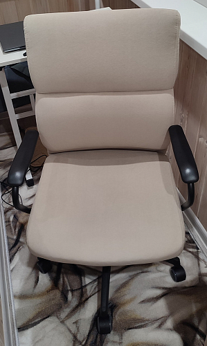 Компьютерное кресло Benefit/Бенефит флок серый 29 фото покупателя 6