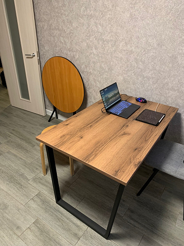 Деревянный стол Лота Лофт 140х80 белый матовый / бетон светлый фото покупателя 504