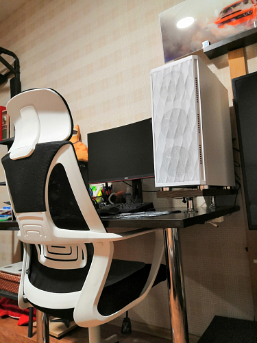 Компьютерное кресло Golem dark gray / gray / white фото покупателя 33