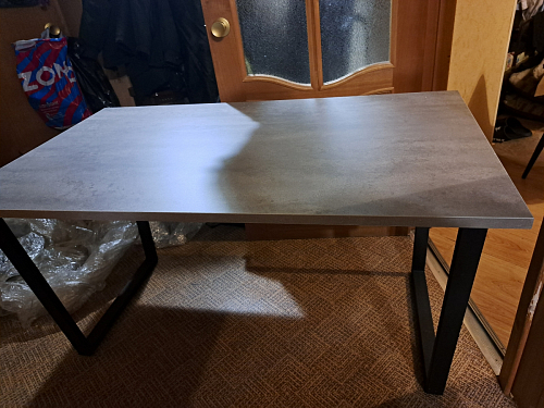 Деревянный стол Лота Лофт 140х80 черный матовый / бетон светлый фото покупателя 780