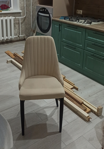 Стул на металлокаркасе Kora beige / black фото покупателя 139