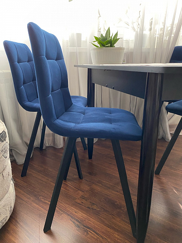 Стул на металлокаркасе Чилли К кирпичный / черный фото покупателя 122