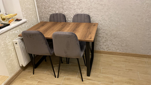 Деревянный стол Лота Лофт 140х80 дуб крафт табачный / черный матовый фото покупателя 100