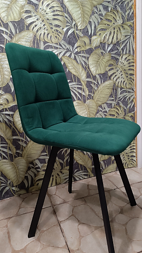 Стул на металлокаркасе Чилли синяя ткань / белый фото покупателя 34