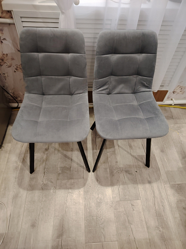 Стул на металлокаркасе Чилли К черный / зеленый фото покупателя 516