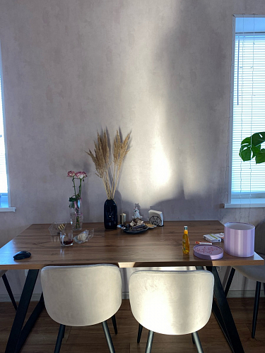 Стул на металлокаркасе Gabi 1 light blue / black / gold фото покупателя 19