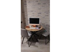 Стул на металлокаркасе Чилли синяя ткань / белый фото покупателя 481