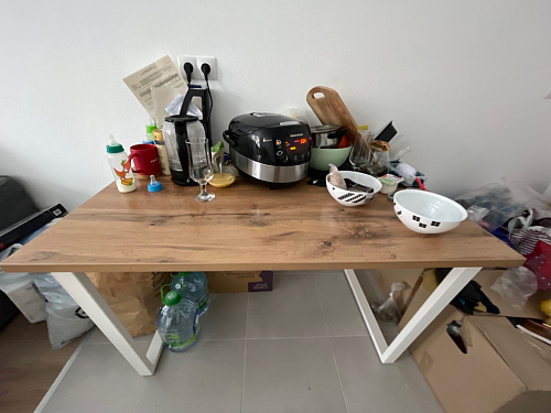 Стол Лота Лофт 140 25 мм черный матовый / бетон фото покупателя 925