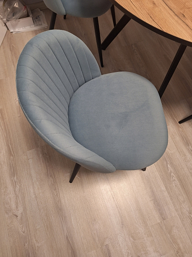 Стул на металлокаркасе Gabi dark beige / black / silver фото покупателя 628