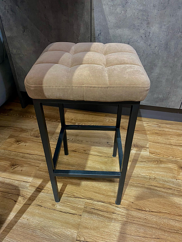 Барный стул Лофт ткань канди крем / черный матовый фото покупателя 93