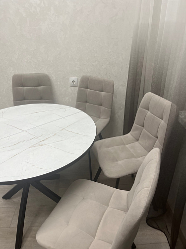 Стул на металлокаркасе Чилли К черный / зеленый фото покупателя 498