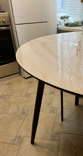 Стеклянный стол Анселм обсидиан / черный фото покупателя 9