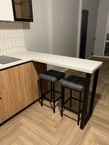 Барный стул Лофт микровелюр катания блэк / черный матовый фото покупателя 86