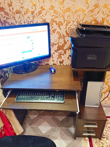 Компьютерный стол Джаз-24 левый дуб молочный фото покупателя 64