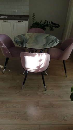 Стул на металлокаркасе Gabi 1 light purple / black фото покупателя 267