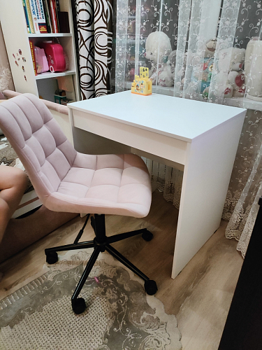 Компьютерное кресло Честер темно-серый велюр velutto 32 / белый фото покупателя 51