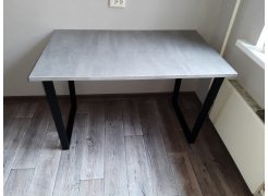 Деревянный стол Лота Лофт 120(160)х75 черный матовый / бетон светлый фото покупателя 164