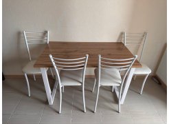 Деревянный стол Лота Лофт 120(160)х75 черный матовый / бетон светлый фото покупателя 335