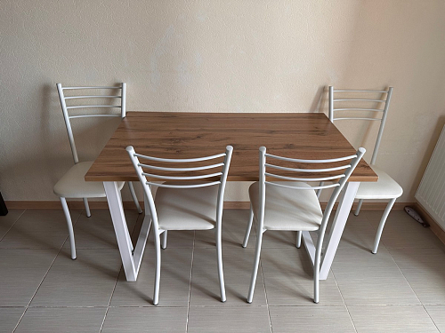 Стол раскладной Лота Лофт 120 25 мм юта / черный матовый фото покупателя 335