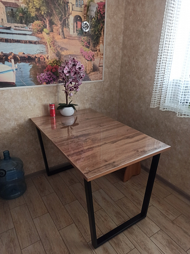 Стол Лота Лофт 140 25 мм черный матовый / бетон фото покупателя 79