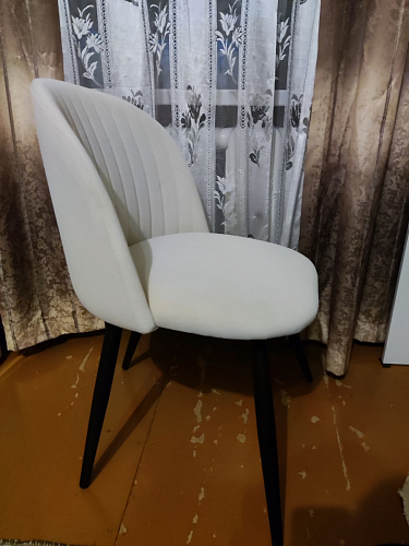 Стул на металлокаркасе Gabi 1 light purple / black / gold фото покупателя 182