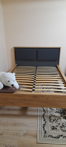 Двуспальная кровать Клауд 160х200 парящая дуб крафт золотой / антрацит фото покупателя 306