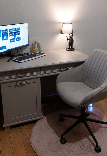 Компьютерное кресло Dublin/Дублин хром / вельвет серый фото покупателя 25