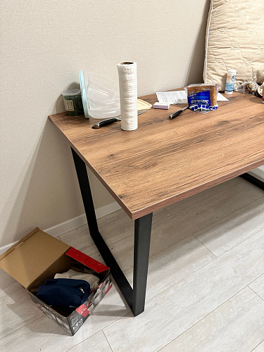 Деревянный стол Лота Лофт 120x75 дуб крафт табачный / черный матовый фото покупателя 333