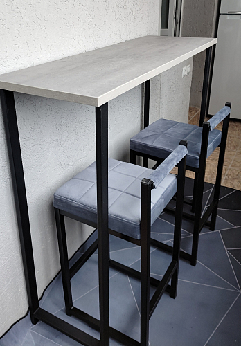 Барная стойка Дилан Лофт 120х60х90 бетон фото покупателя 1