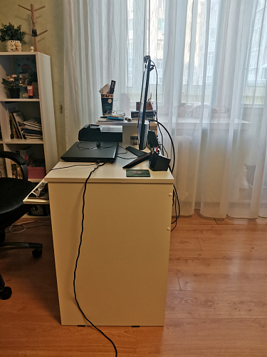 Стол компьютерный Джаз-24 правый белый фото покупателя 23