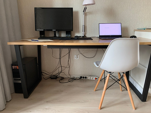 Деревянный стол Лота Лофт 120x75 дуб крафт табачный / черный матовый фото покупателя 873